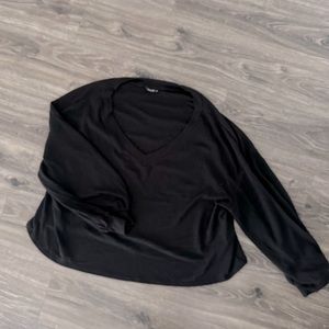SHEIN Black V Neck Sweater